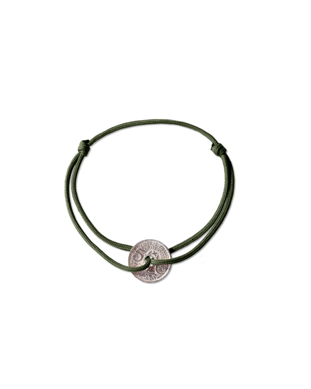 Bracelet Louvre - 5 centimes argent - Kaki