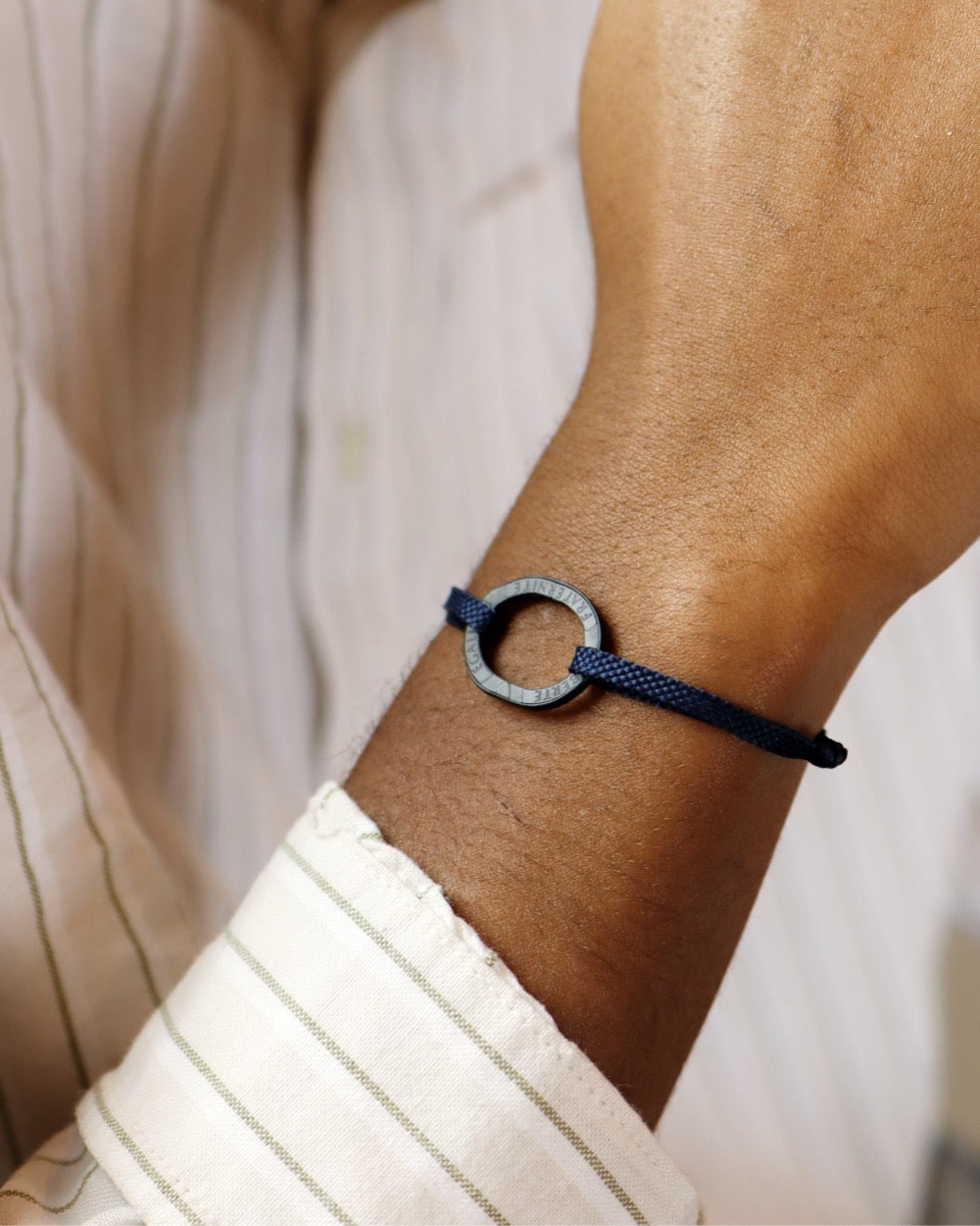 Bracelet Bastille - 10 francs charbon - Plat Marine