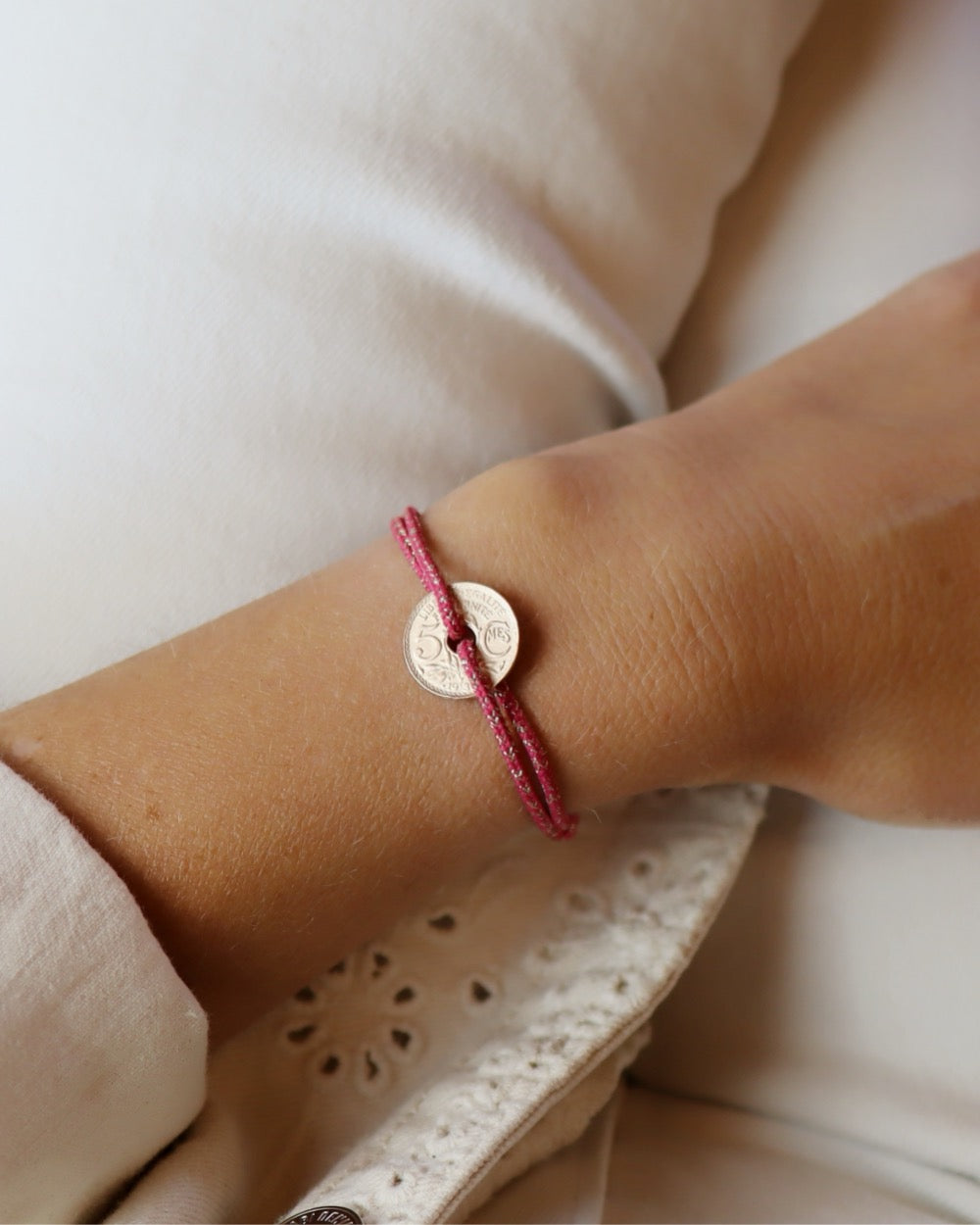 Bracelet Louvre - 5 centimes or - Rose Irisé