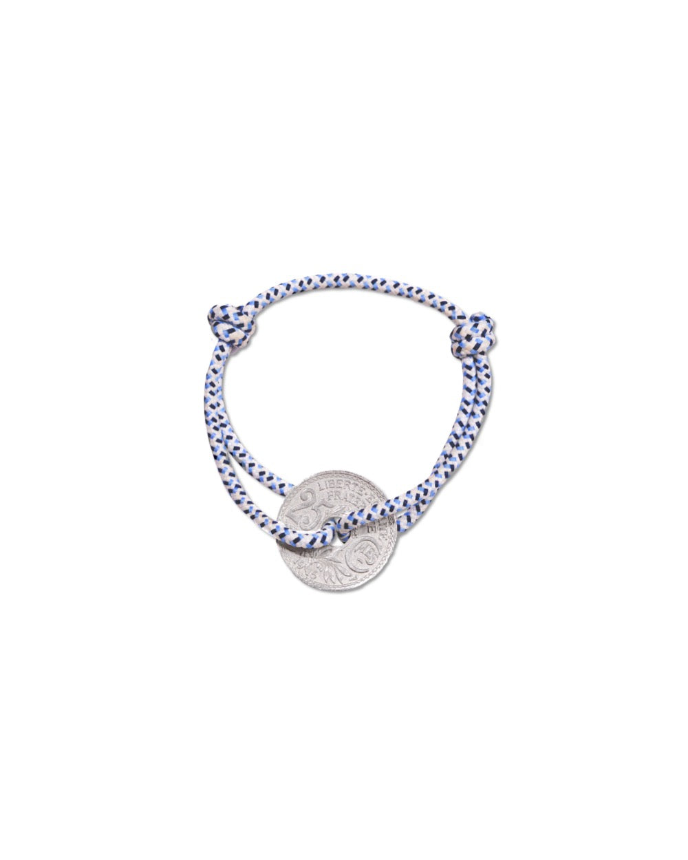 Bracelet Montmartre - 25 centimes argent - Marin