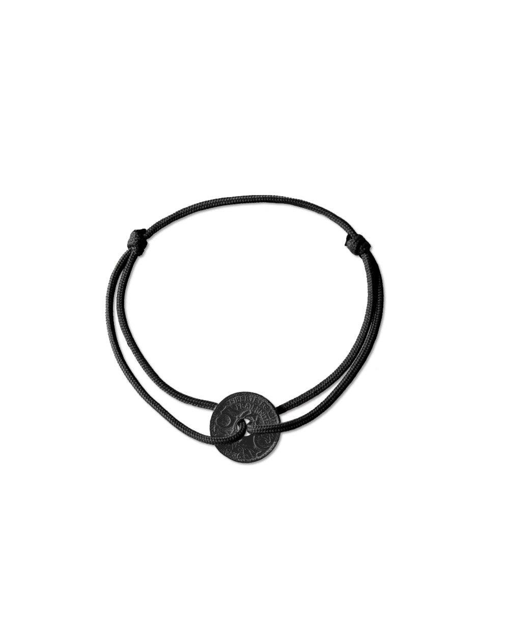Bracelet Louvre - 5 centimes charbon - Noir – vue 2 – Le Sou Français