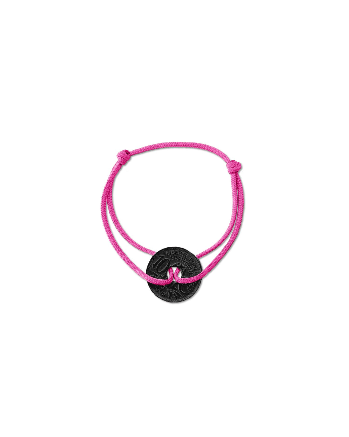 Bracelet Vincennes - 10 centimes charbon - Rose Vif – vue 2 – Le Sou Français