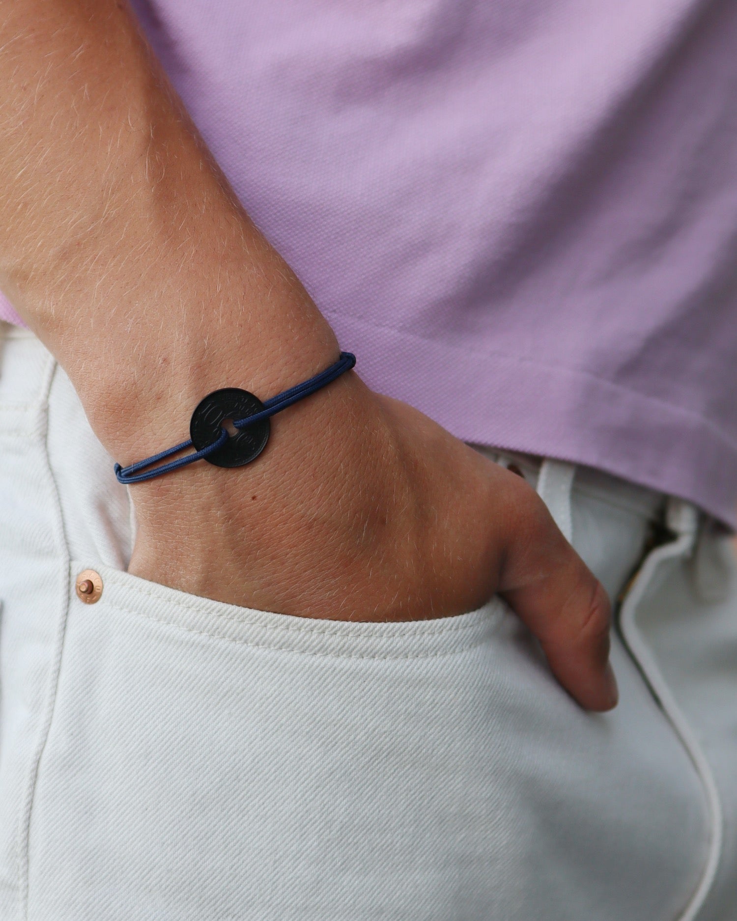 Bracelet Vincennes - 10 centimes charbon - Marine – Le Sou Français