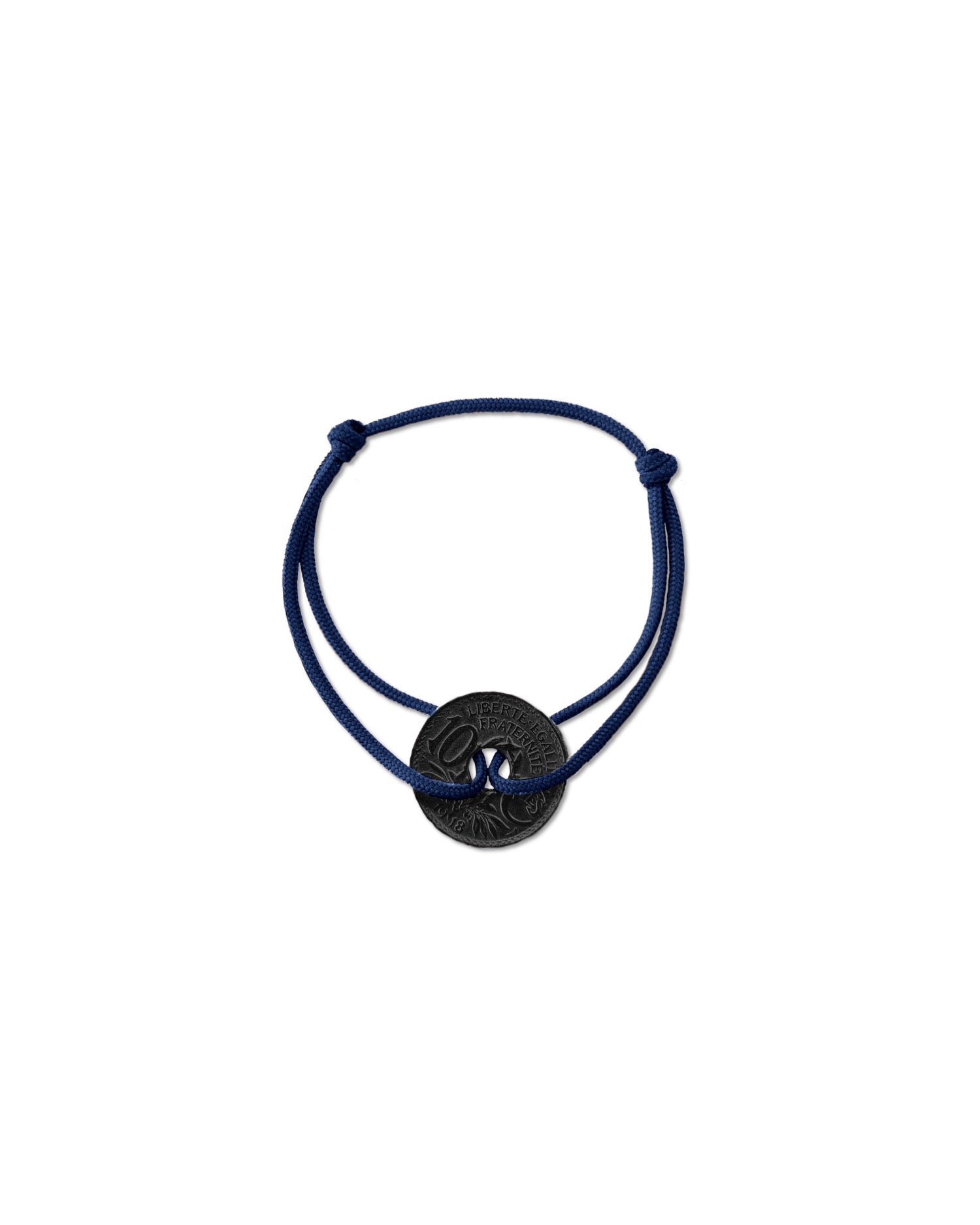 Bracelet Vincennes - 10 centimes charbon - Marine – vue 2 – Le Sou Français