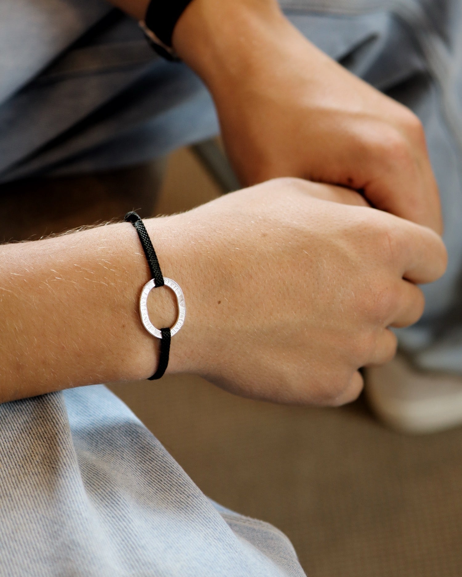 Bracelet Bastille - 10 francs argent - Plat Vert - photo 01