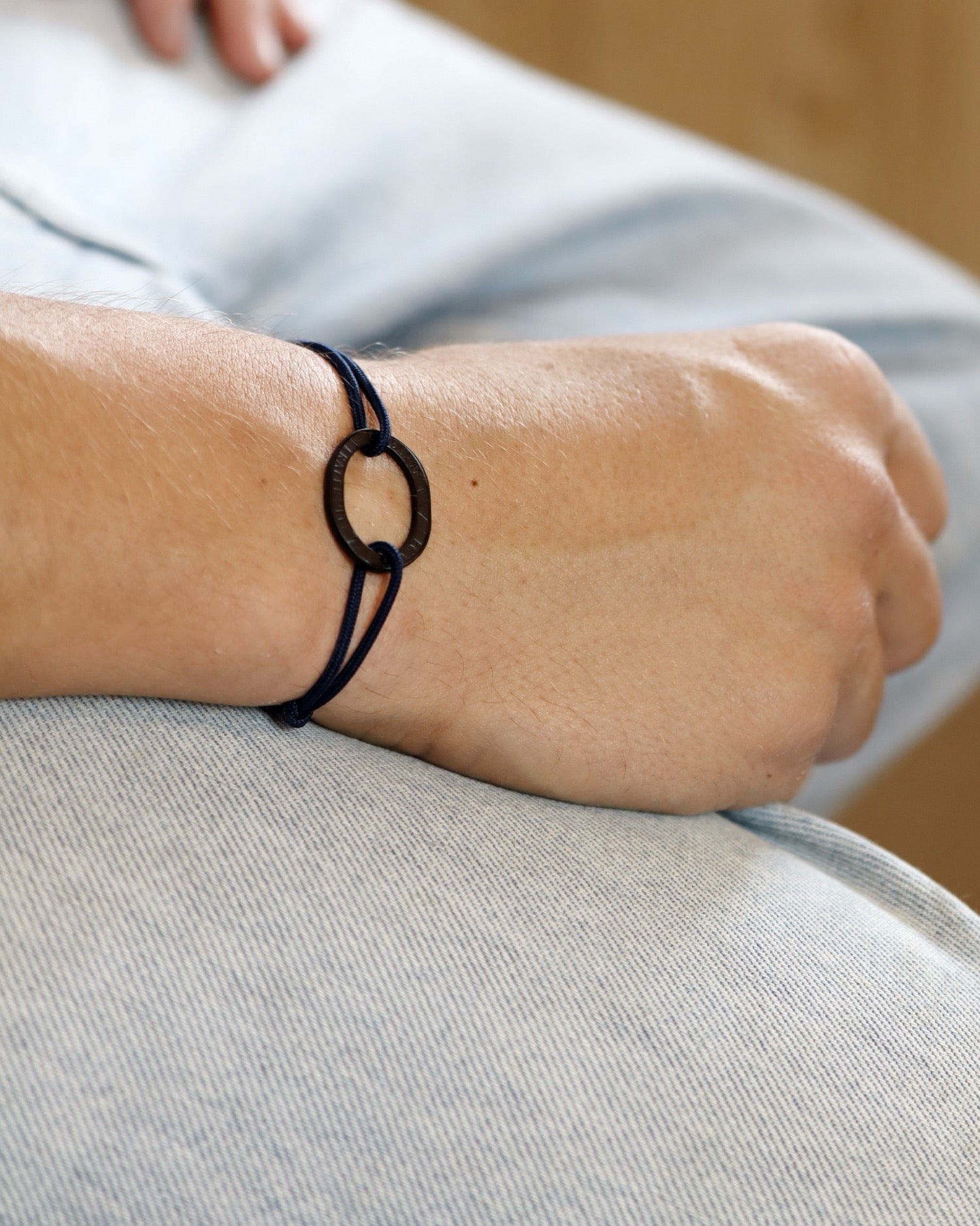 Bracelet Bastille - 10 francs charbon - Marine – vue 1 – Le Sou Français