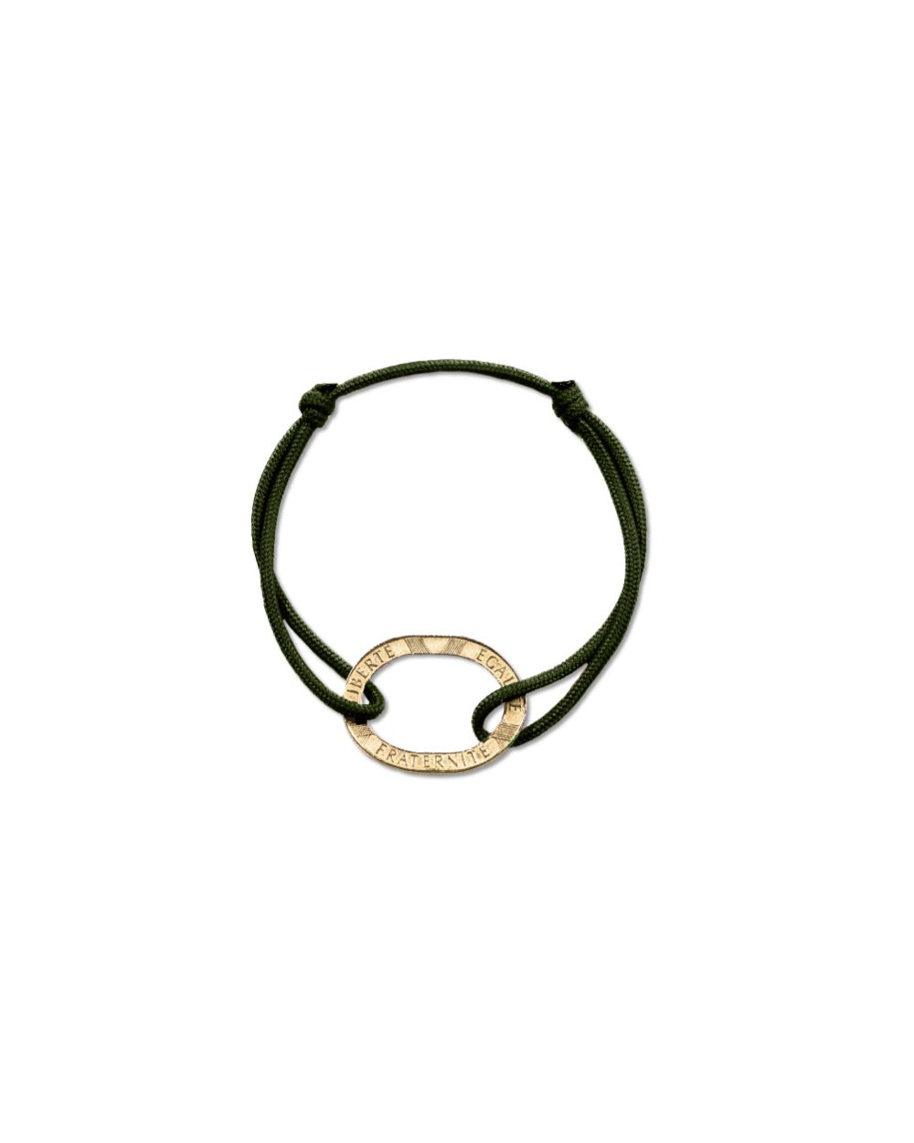 Bracelet Bastille - 10 francs or - Kaki – vue 3 – Le Sou Français