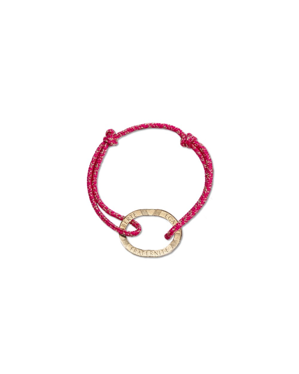 Bracelet Bastille - 10 francs or - Rose Irisé – vue 3 – Le Sou Français