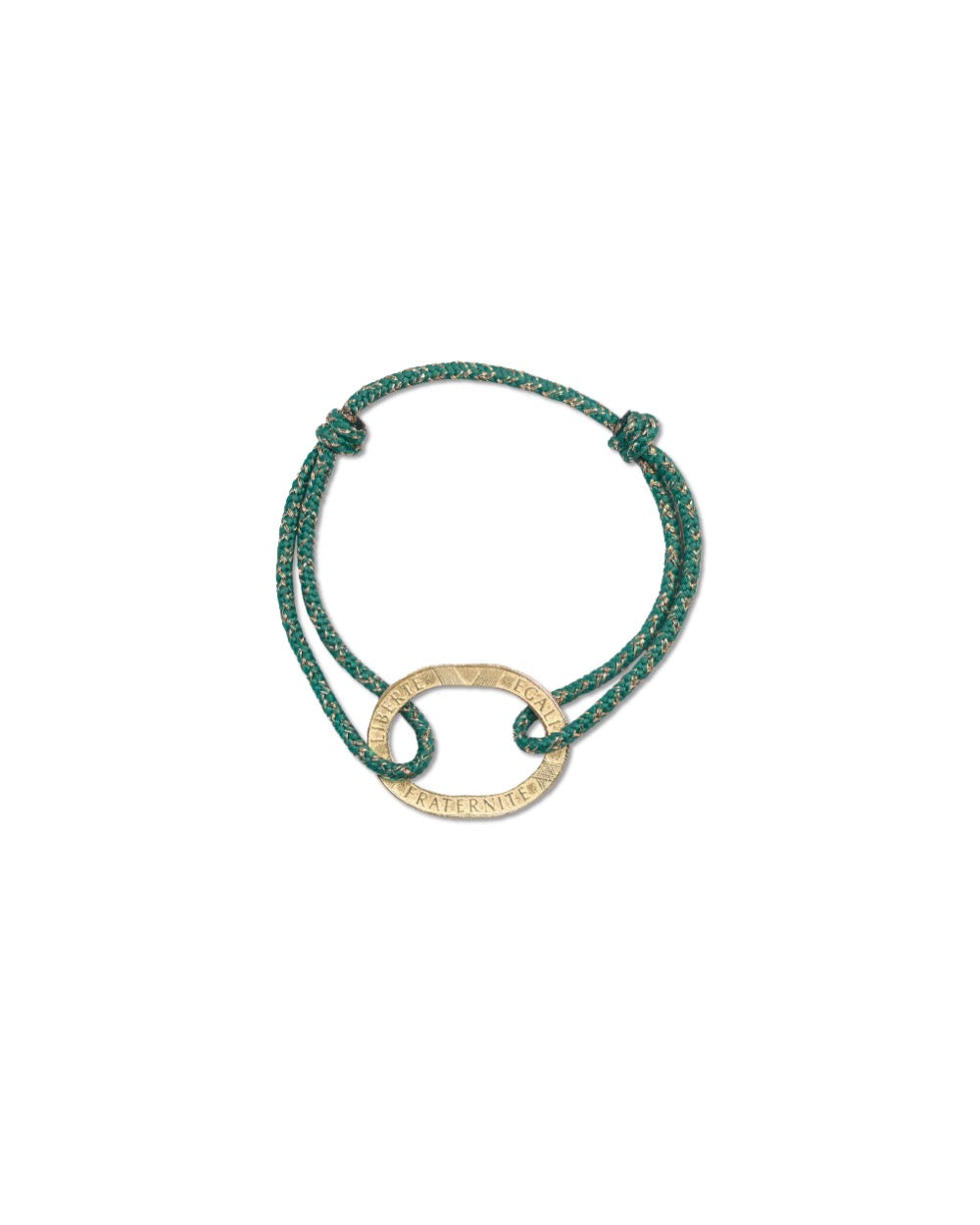 Bracelet Bastille - 10 francs or - Vert Irisé – vue 3 – Le Sou Français