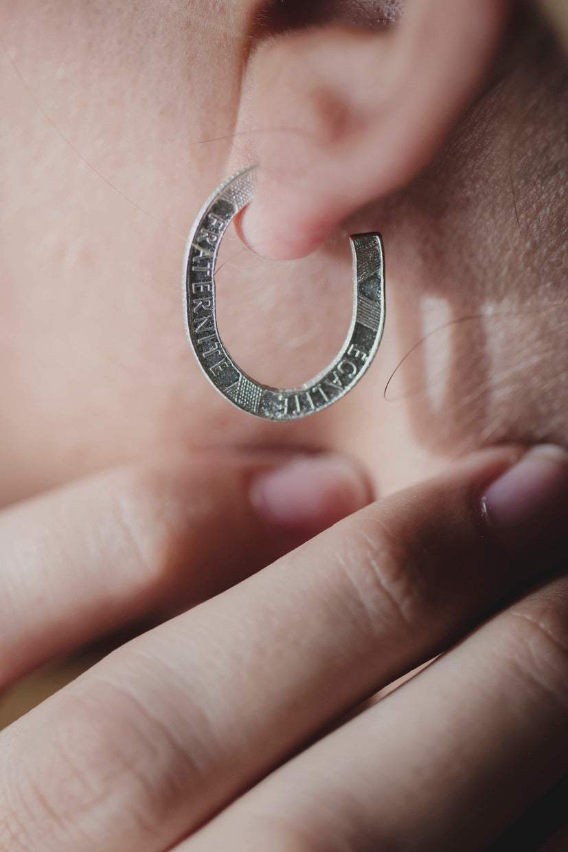 Boucles d'oreilles - Les Demi Bastilles Argent