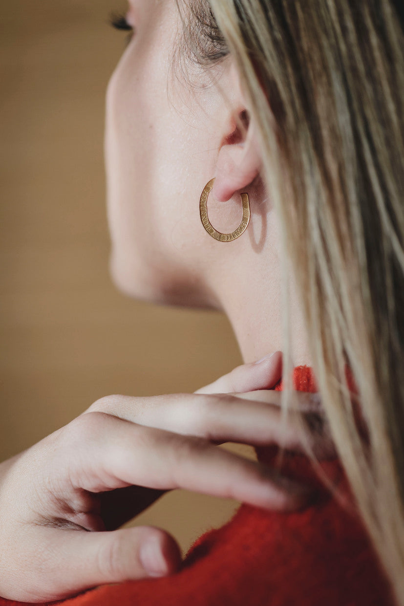 Boucles d'oreilles - Les Demi Bastilles Or