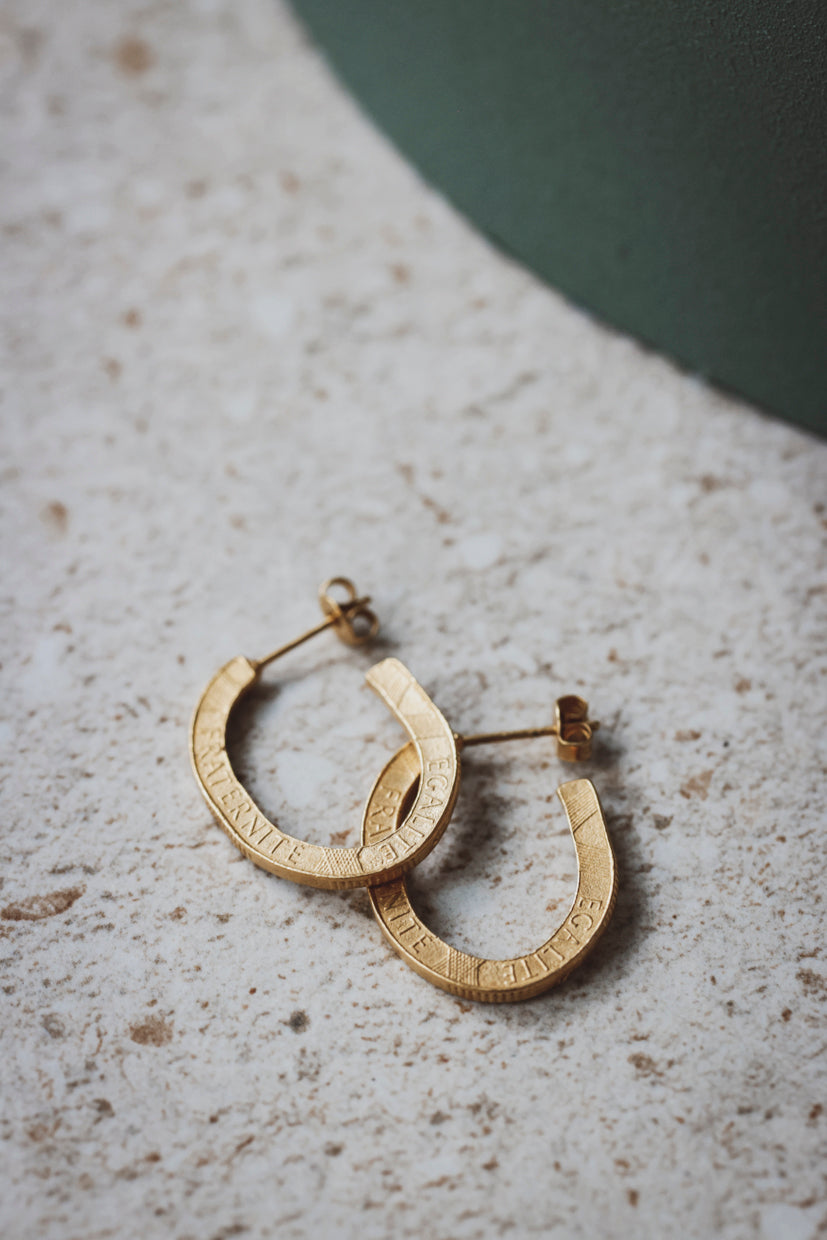 Boucles d'oreilles - Les Demi Bastilles Or