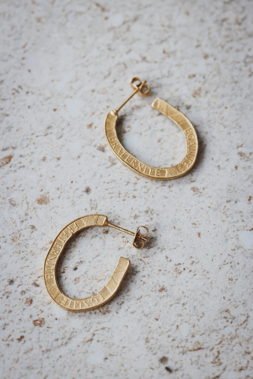 Boucles d'oreilles - Les Demi Bastilles Or
