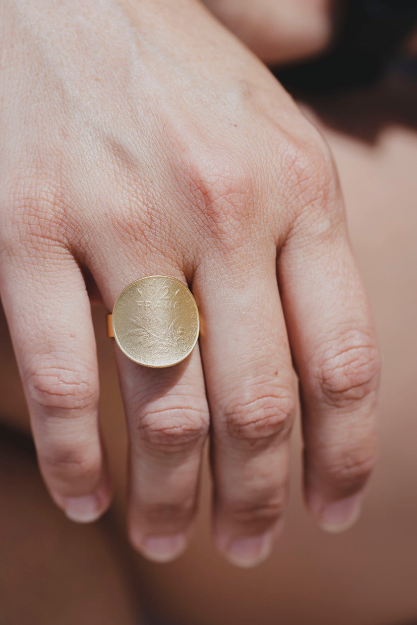 Bague - La Bordelaise courbée Or 1/2 Franc