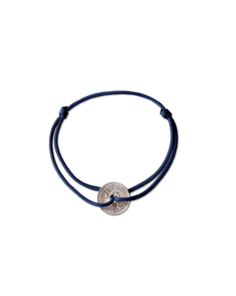 Bracelet Louvre - 5 centimes argent - Marine