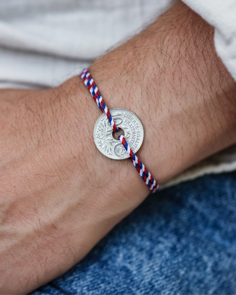 Bracelet Vincennes - 10 centimes argent - Patriote
