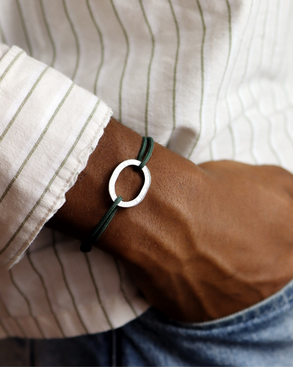 Bracelet Bastille - 10 francs argent - Kaki