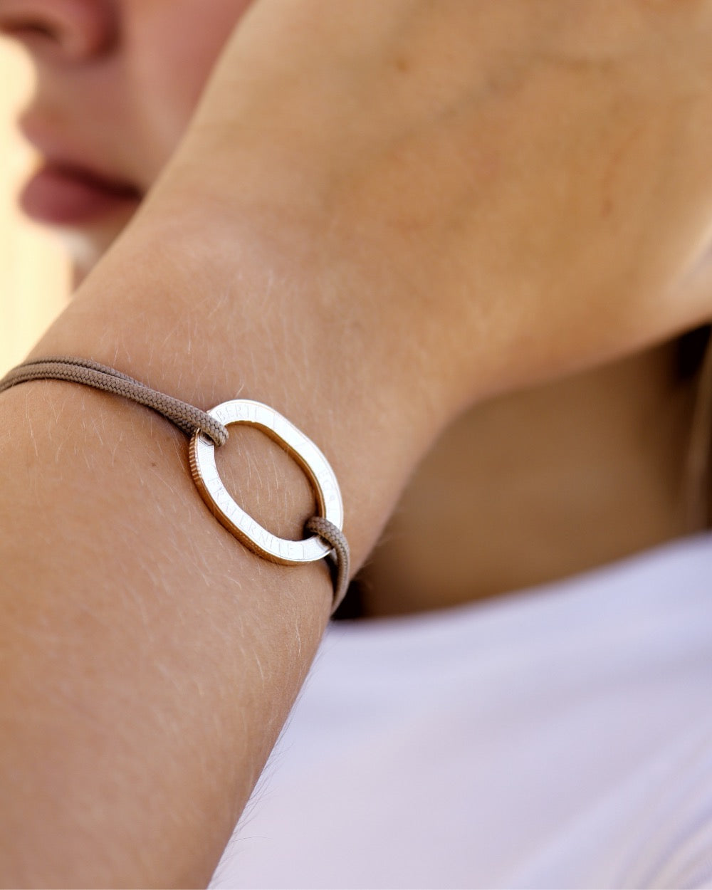 Bracelet Bastille - 10 francs or - Beige