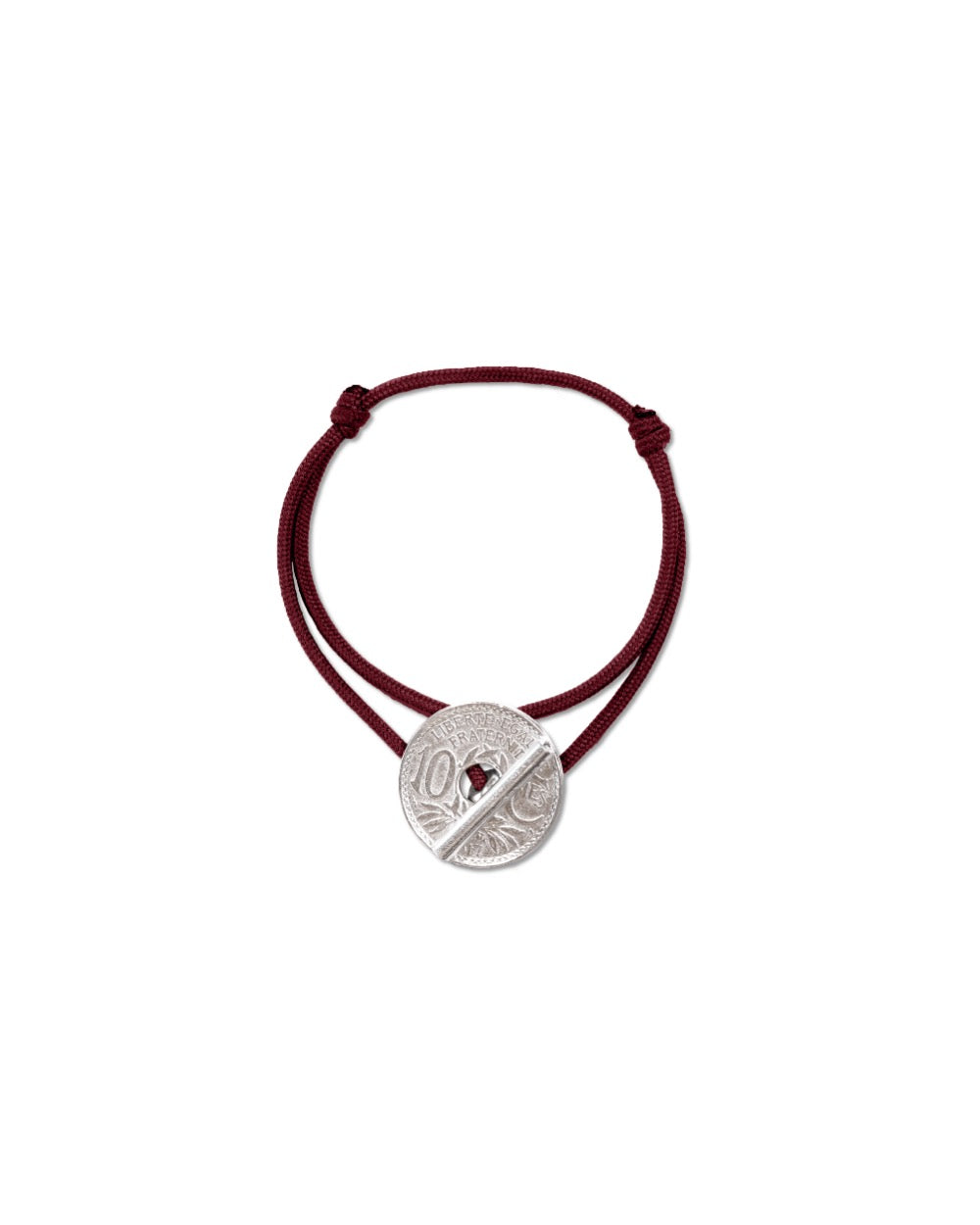 Bracelet le T - 10 centimes argent - Bordeaux