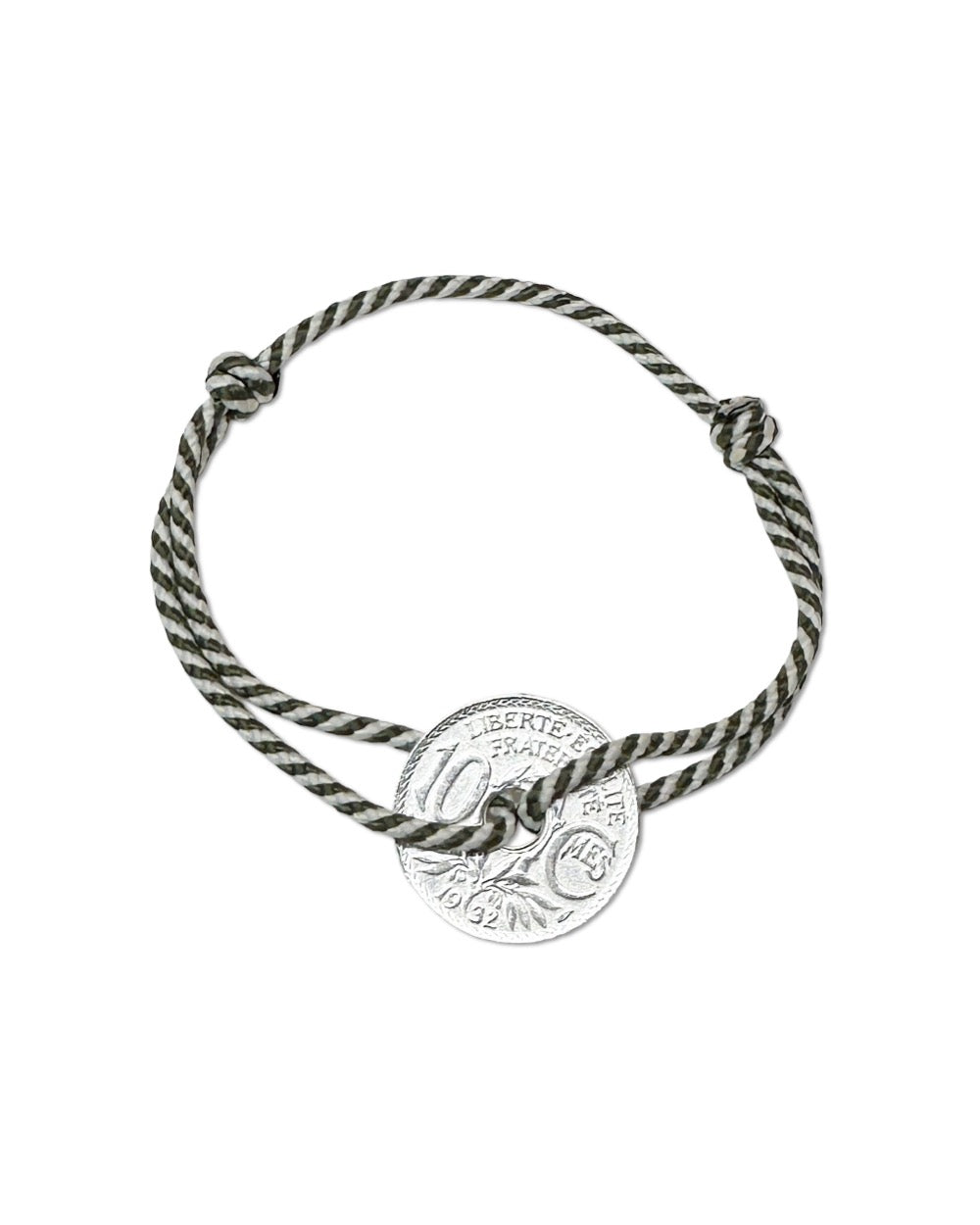 Bracelet Vincennes - 10 centimes argent - Biarrot Vert
