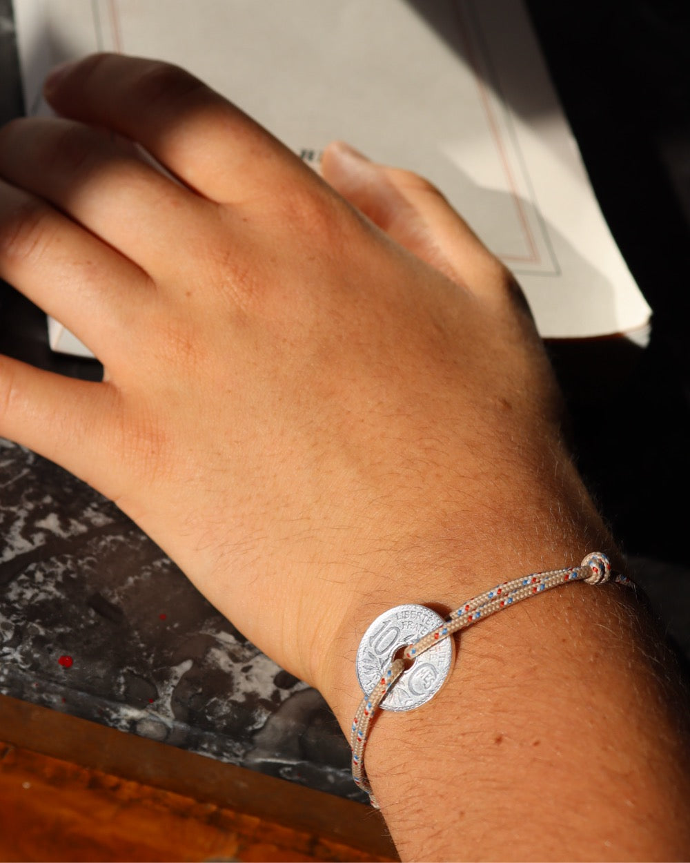 Bracelet Vincennes - 10 centimes argent - Sablais