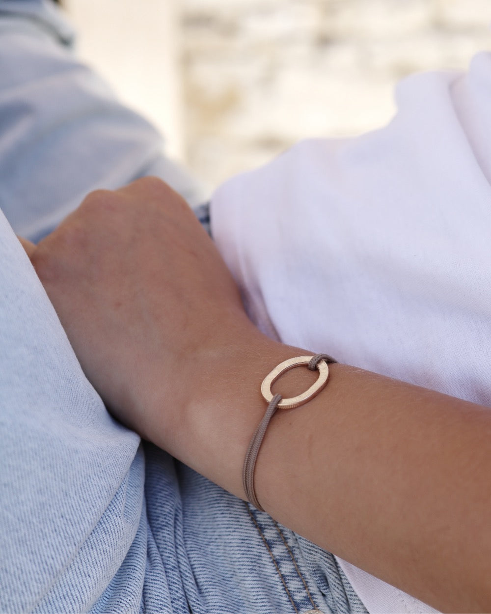 Bracelet Bastille - 10 francs or - Beige