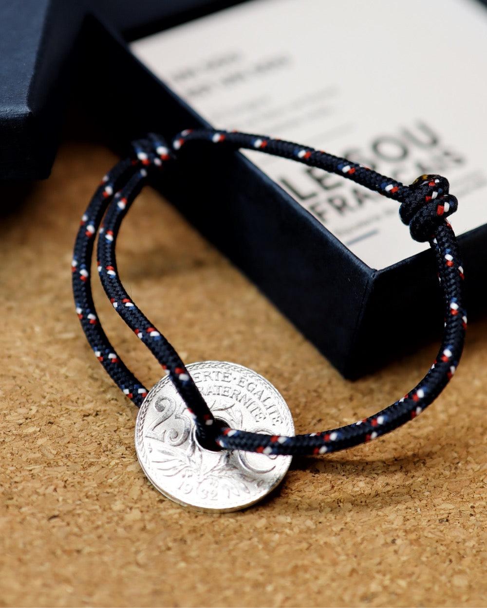 Bracelet Montmartre - 25 centimes argent - Navigateur Marine