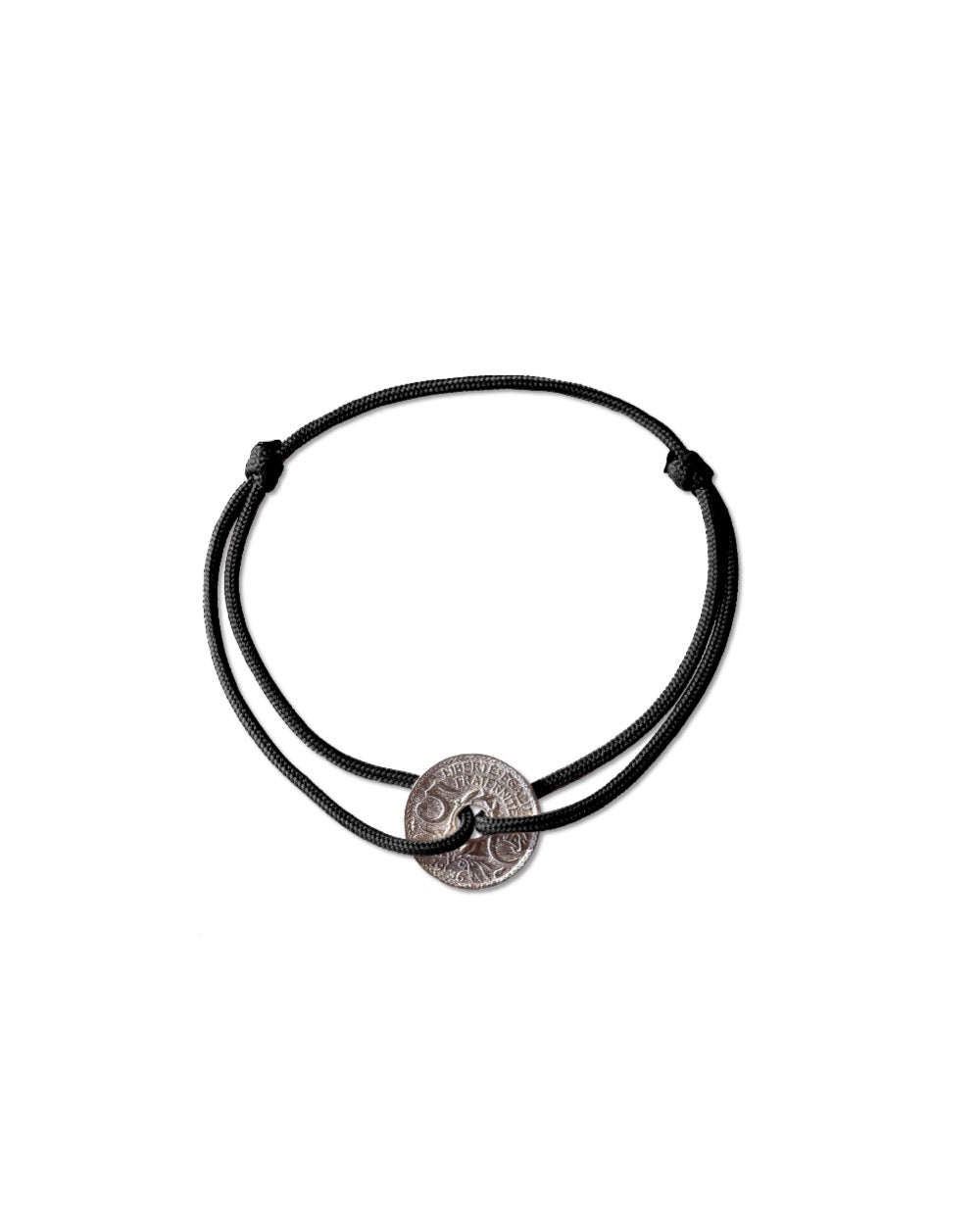 Bracelet Louvre - 5 centimes argent - Noir