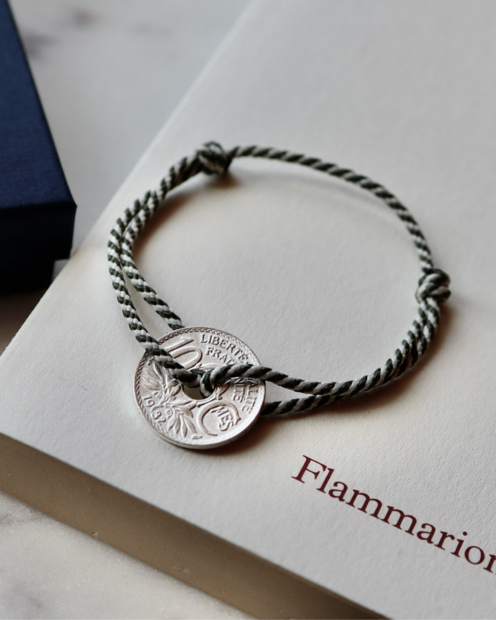Bracelet Vincennes - 10 centimes argent - Biarrot Vert