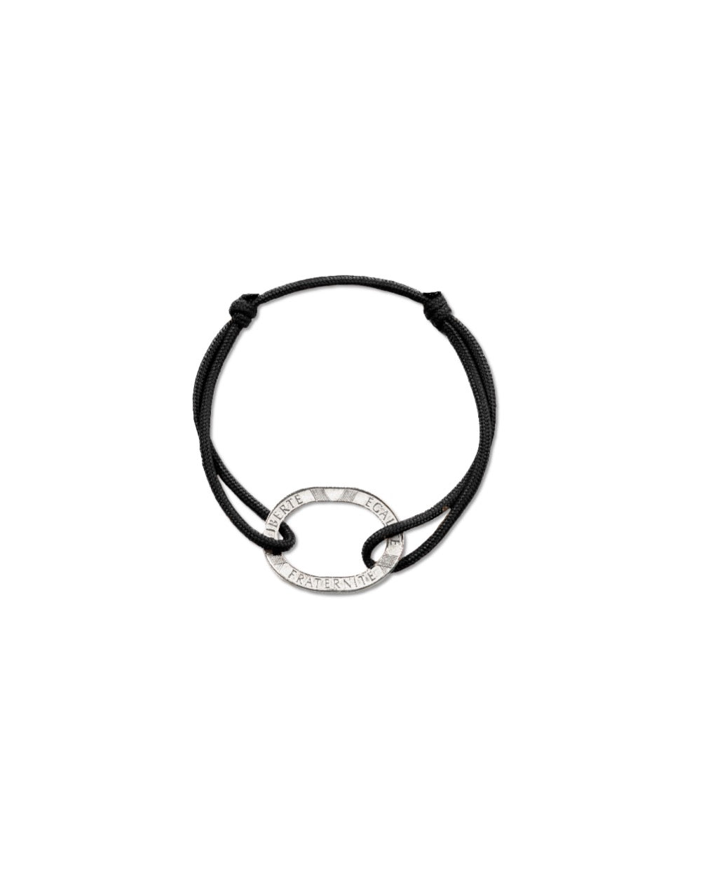 Bracelet Bastille - 10 francs argent - Noir