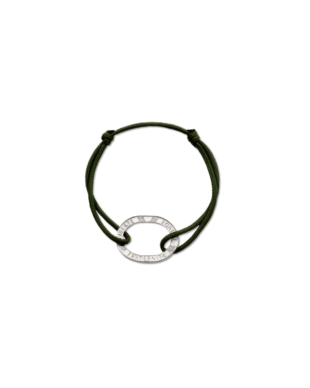 Bracelet Bastille - 10 francs argent - Kaki