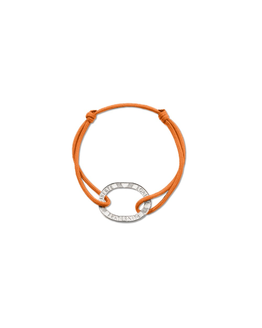 Bracelet Bastille - 10 francs argent - Orange Vif