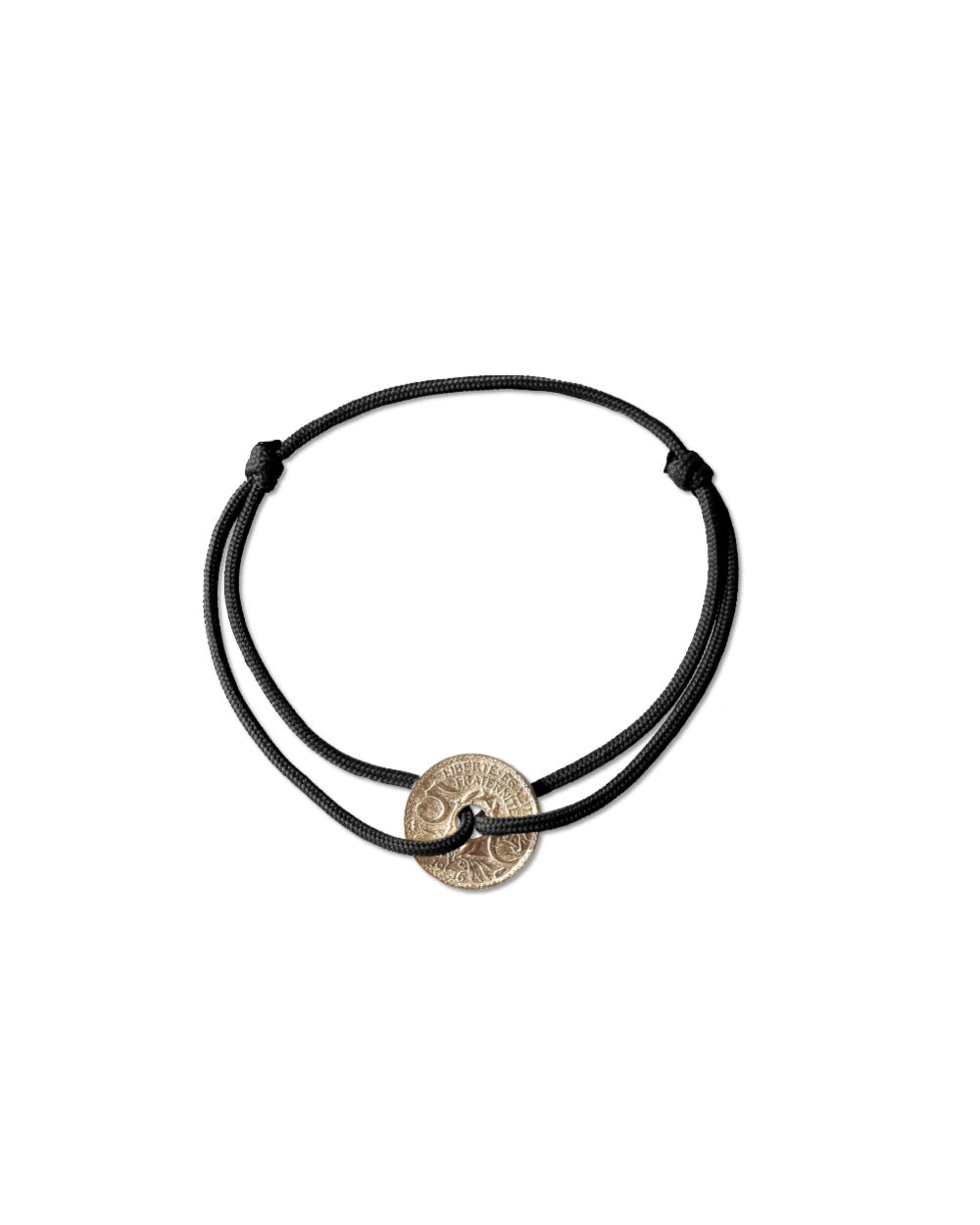Bracelet Louvre - 5 centimes or - Noir