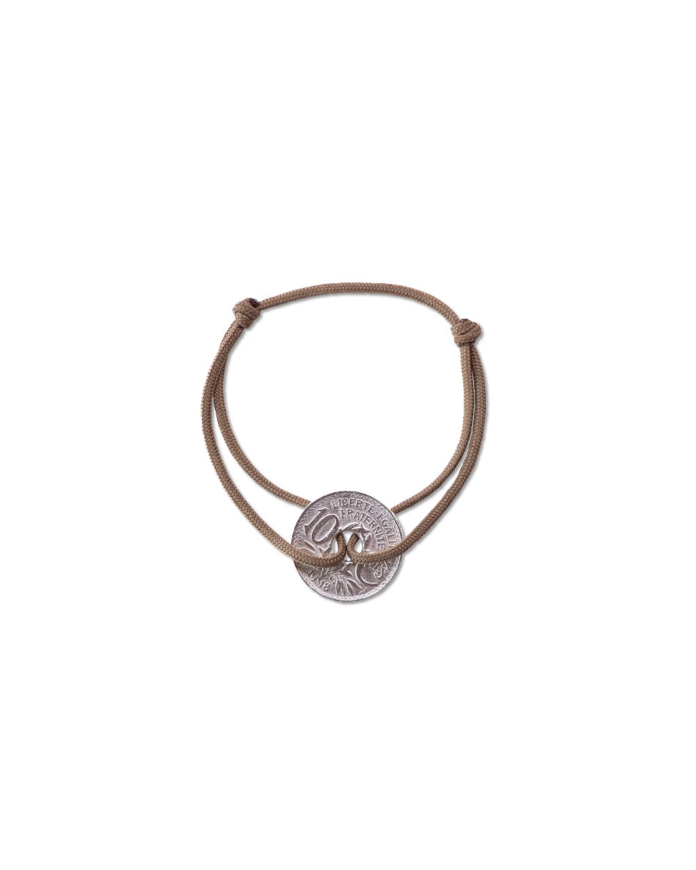 Bracelet Vincennes - 10 centimes argent - Beige