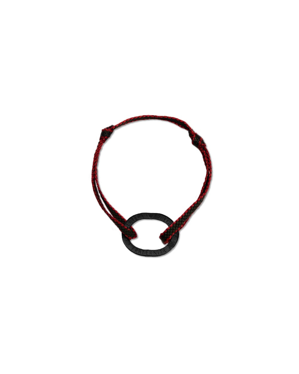 Bracelet Bastille - 10 francs charbon - Plat Kaki Rouge