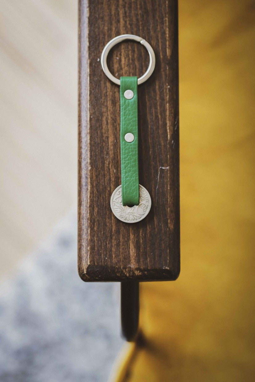 Porte-clés cuir Vert