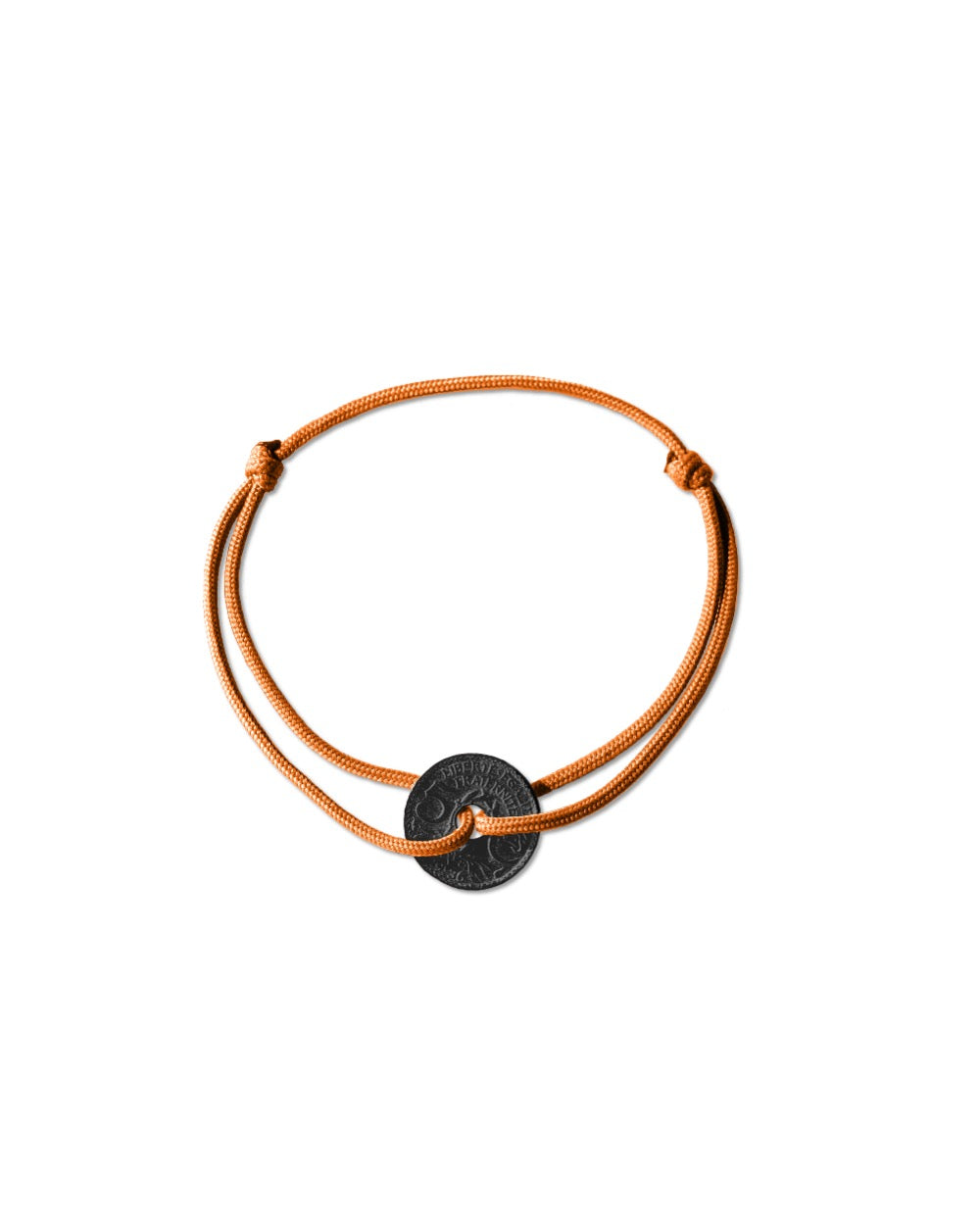 Bracelet Louvre - 5 centimes charbon - Orange Vif – vue 2 – Le Sou Français
