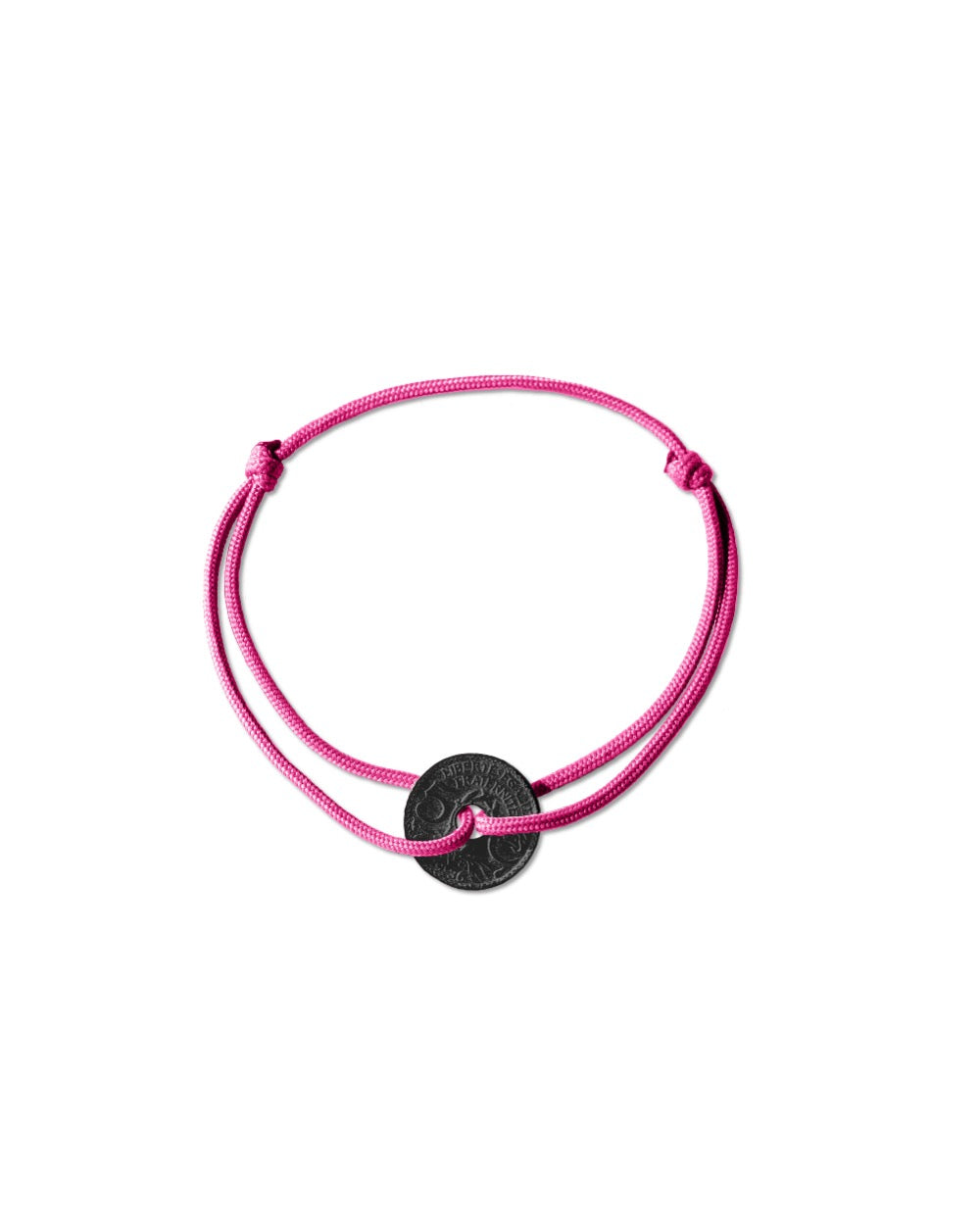 Bracelet Louvre - 5 centimes charbon - Rose Vif – vue 2 – Le Sou Français