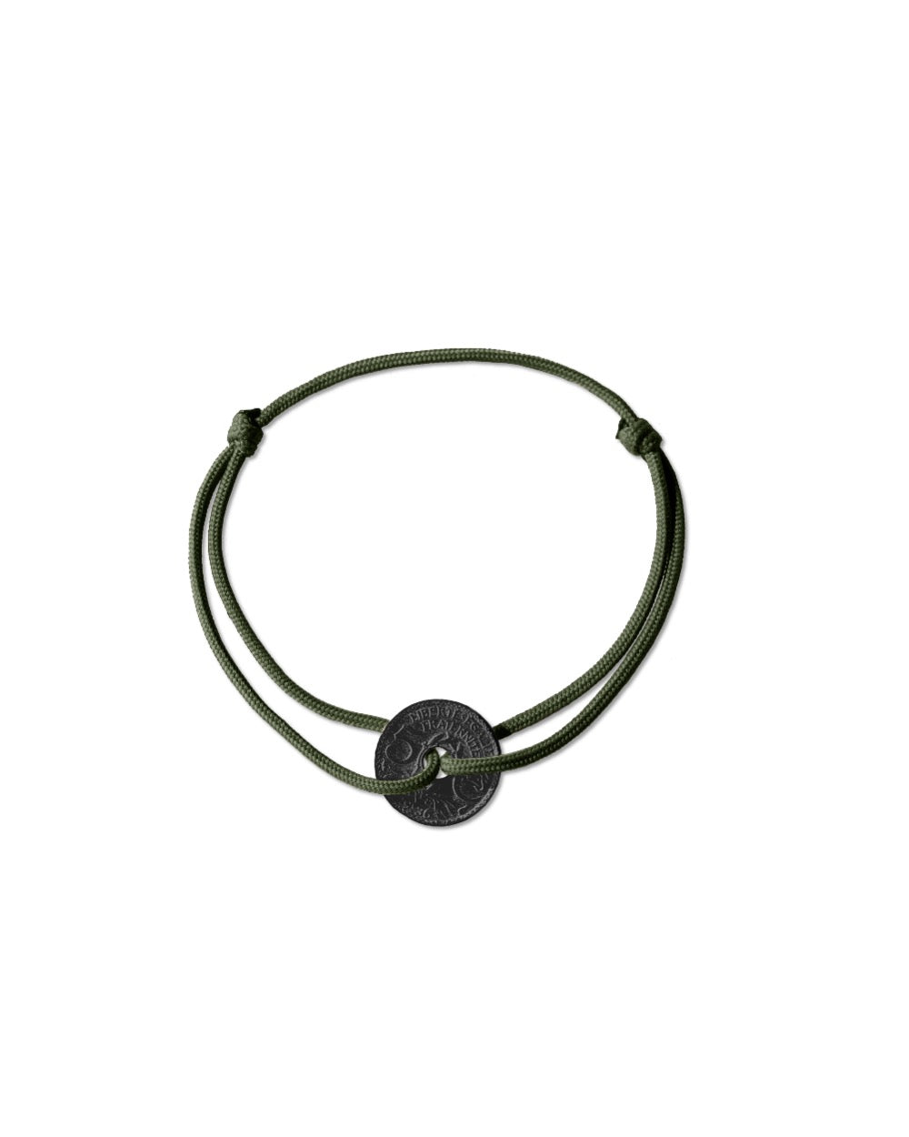 Bracelet Louvre - 5 centimes charbon - Kaki – vue 2 – Le Sou Français