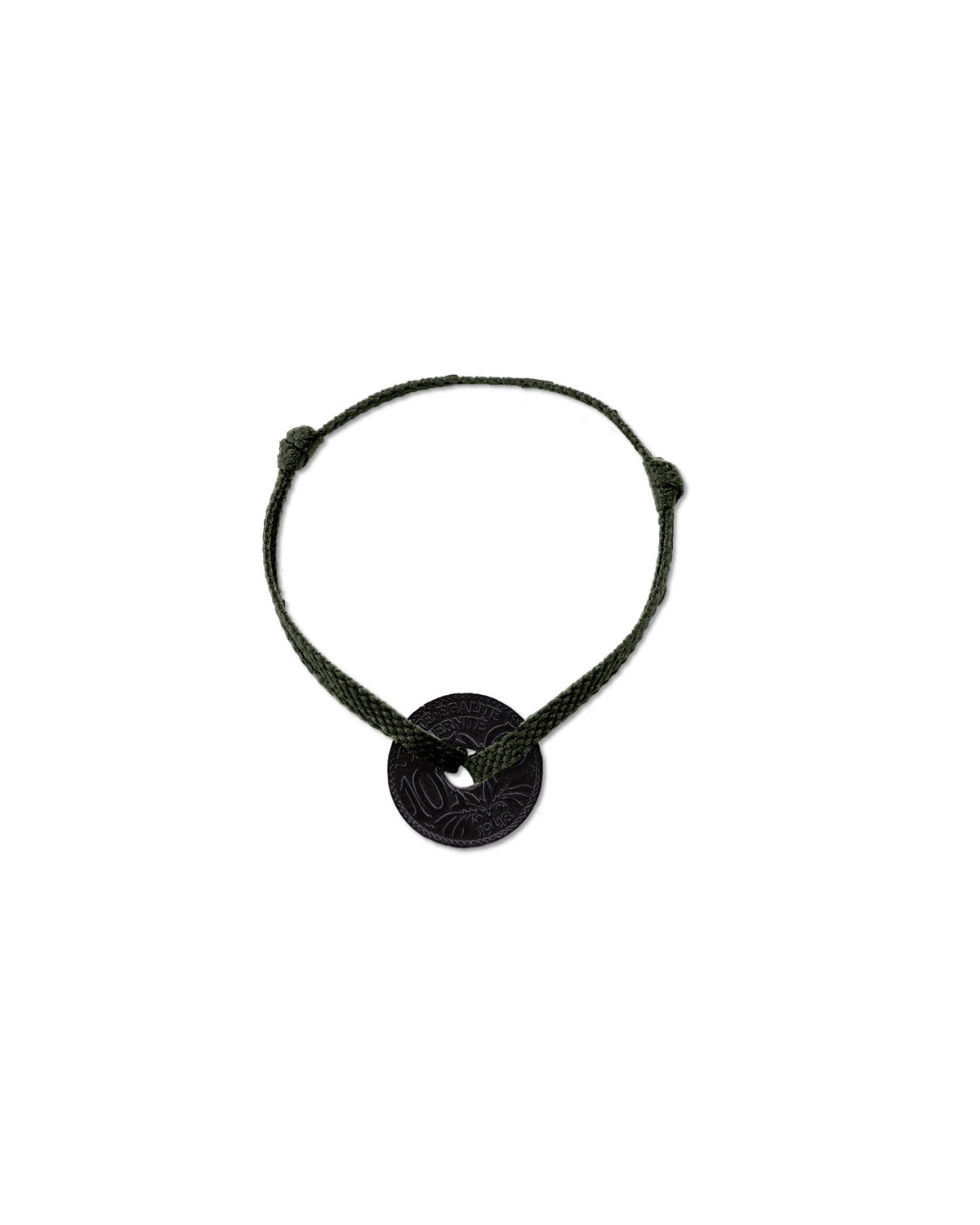 Bracelet Vincennes - 10 centimes charbon - Plat Vert – vue 2 – Le Sou Français