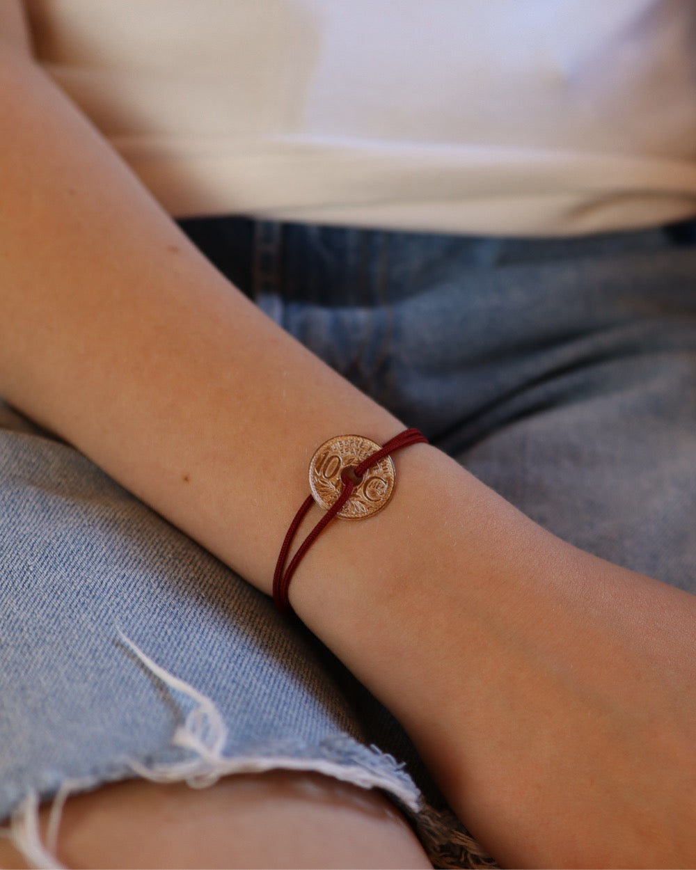 Bracelet Vincennes - 10 centimes or - Bordeaux – Le Sou Français