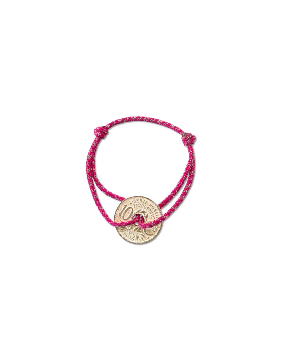 Bracelet Vincennes - 10 centimes or - Rose Irisé – vue 2 – Le Sou Français