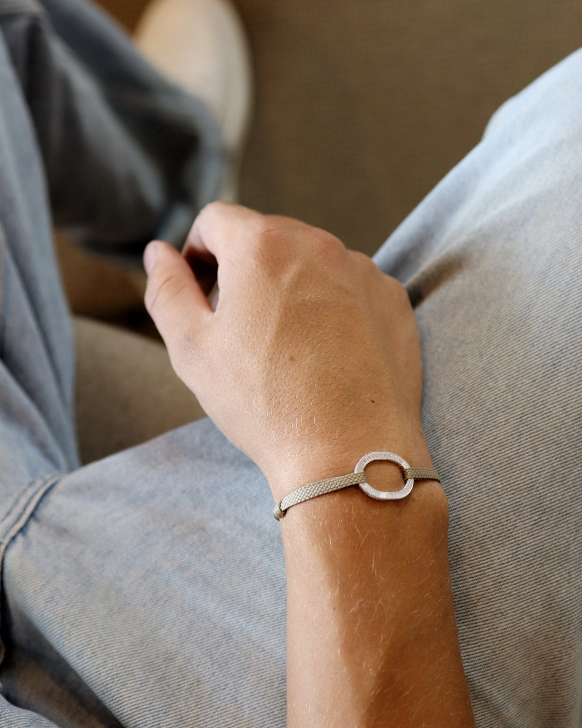 Bracelet Bastille - 10 francs argent - Plat Beige - photo 01