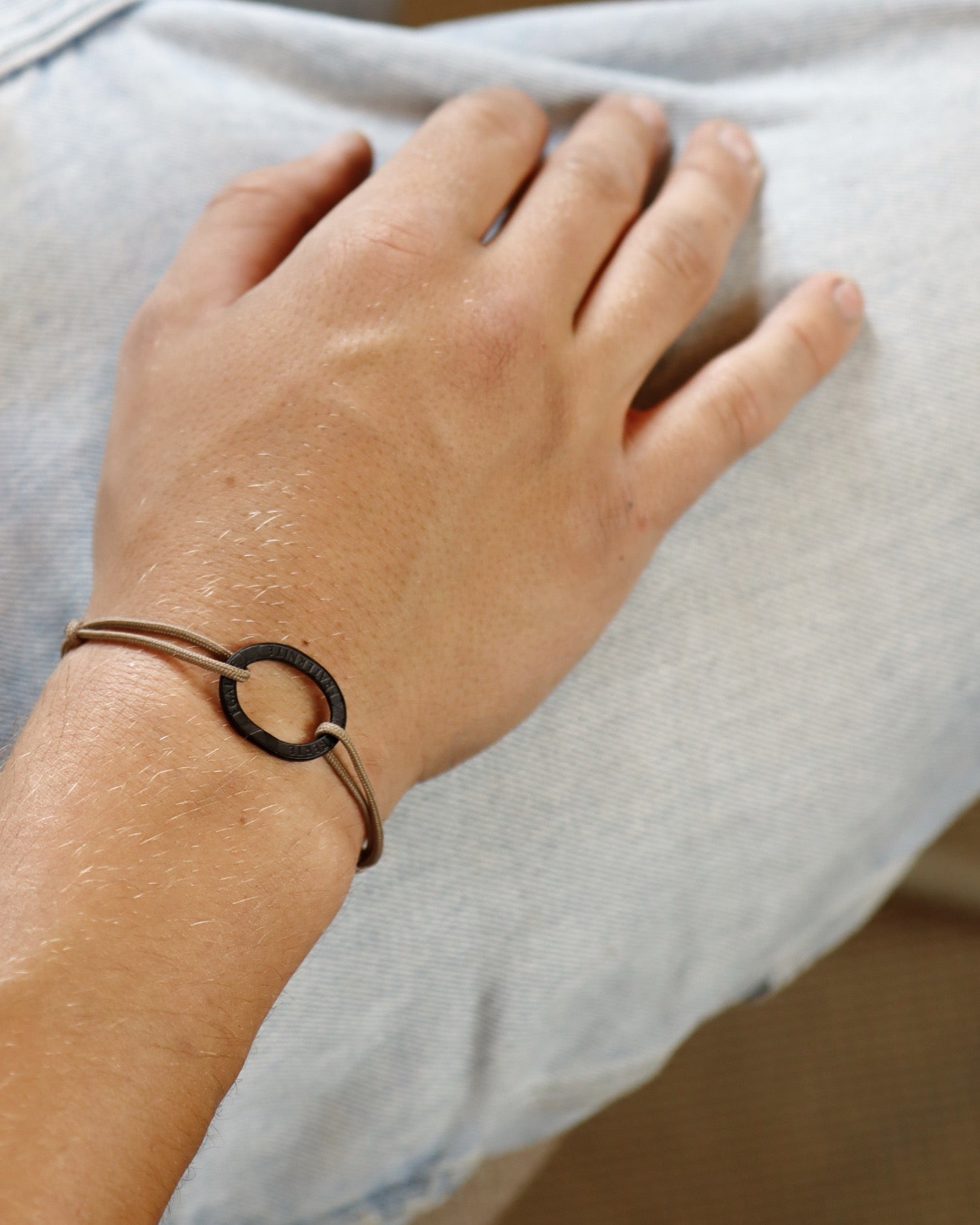 Bracelet Bastille - 10 francs charbon - Beige – vue 1 – Le Sou Français