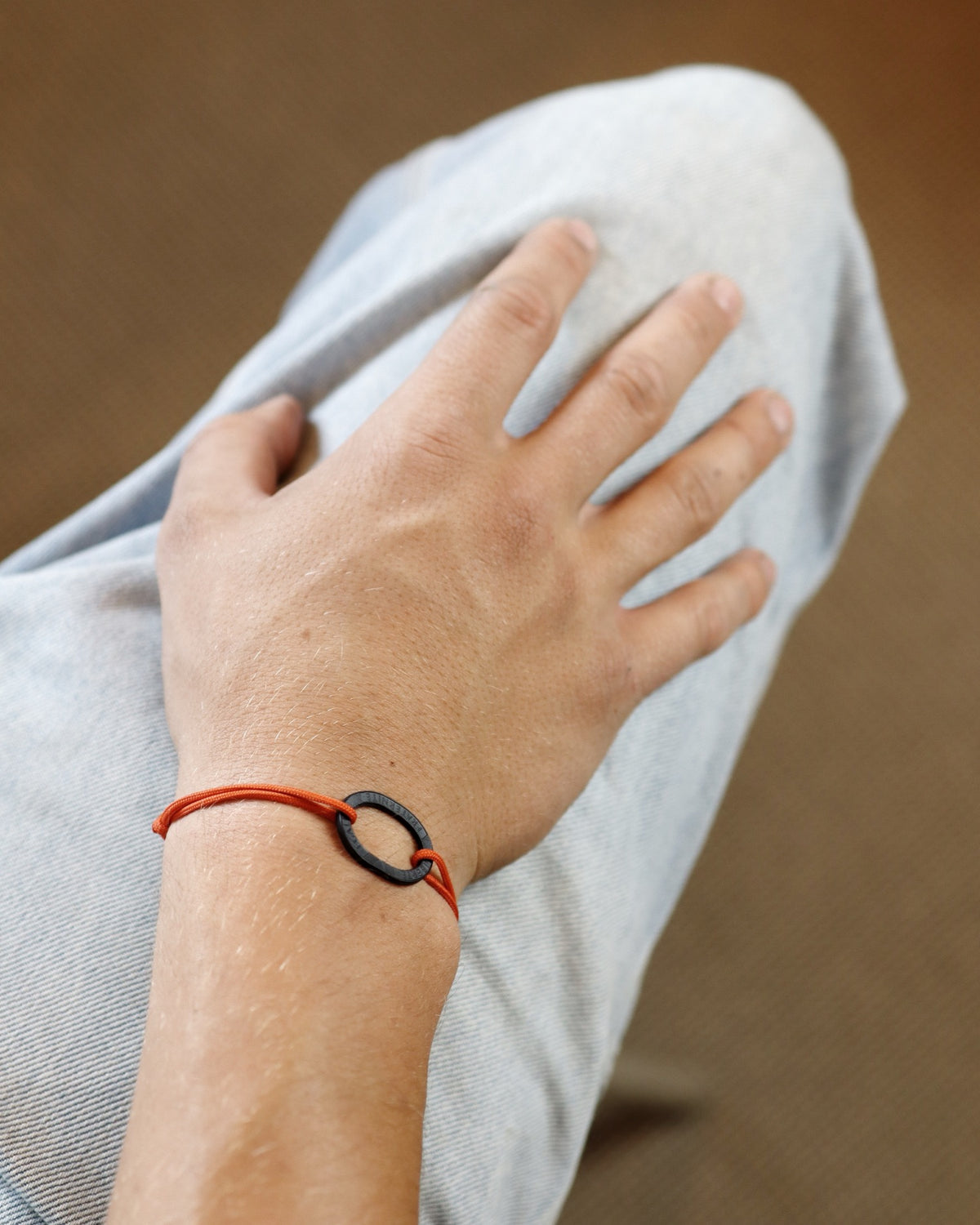 Bracelet Bastille - 10 francs charbon - Orange Vif – vue 1 – Le Sou Français