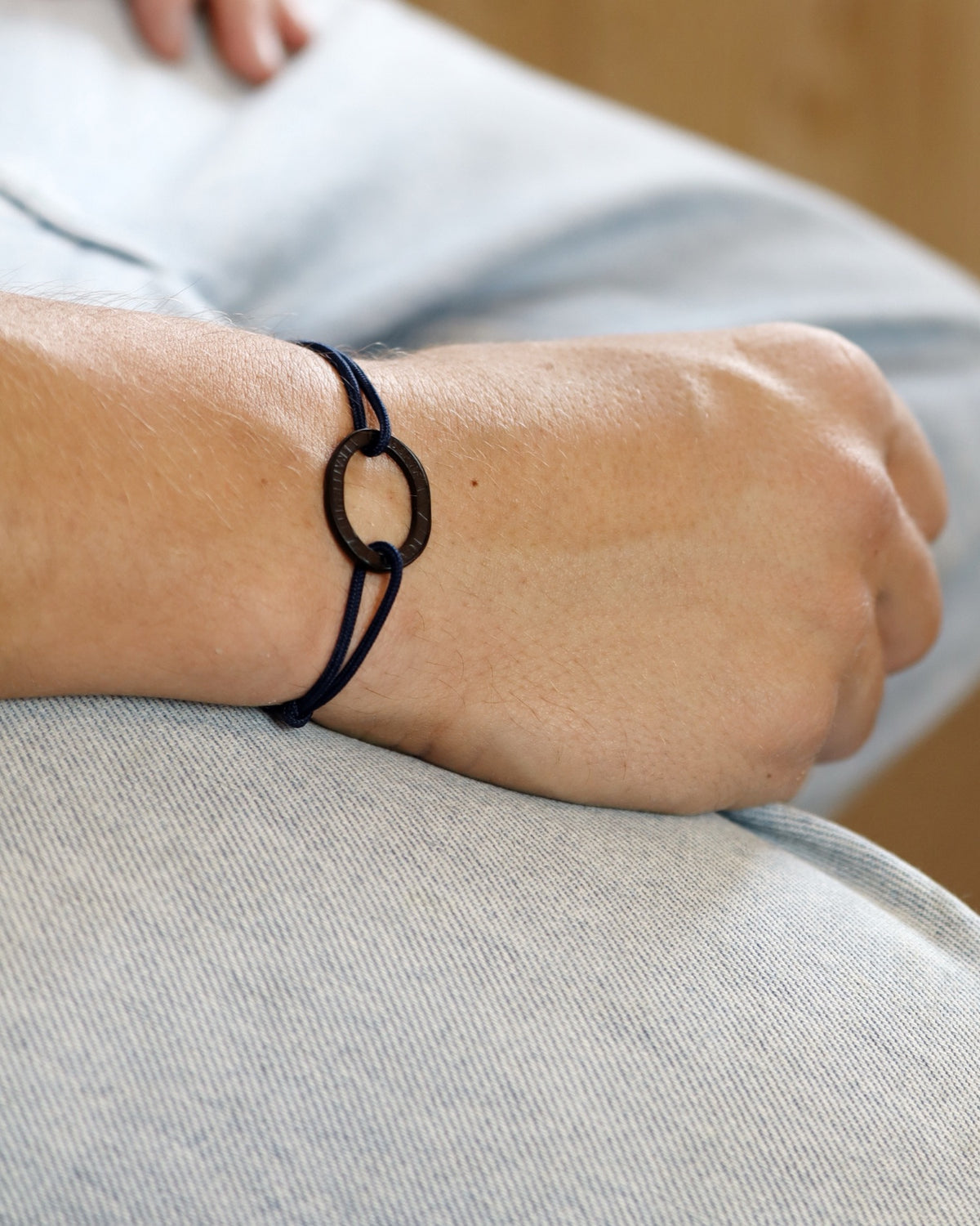 Bracelet Bastille - 10 francs charbon - Marine – vue 1 – Le Sou Français