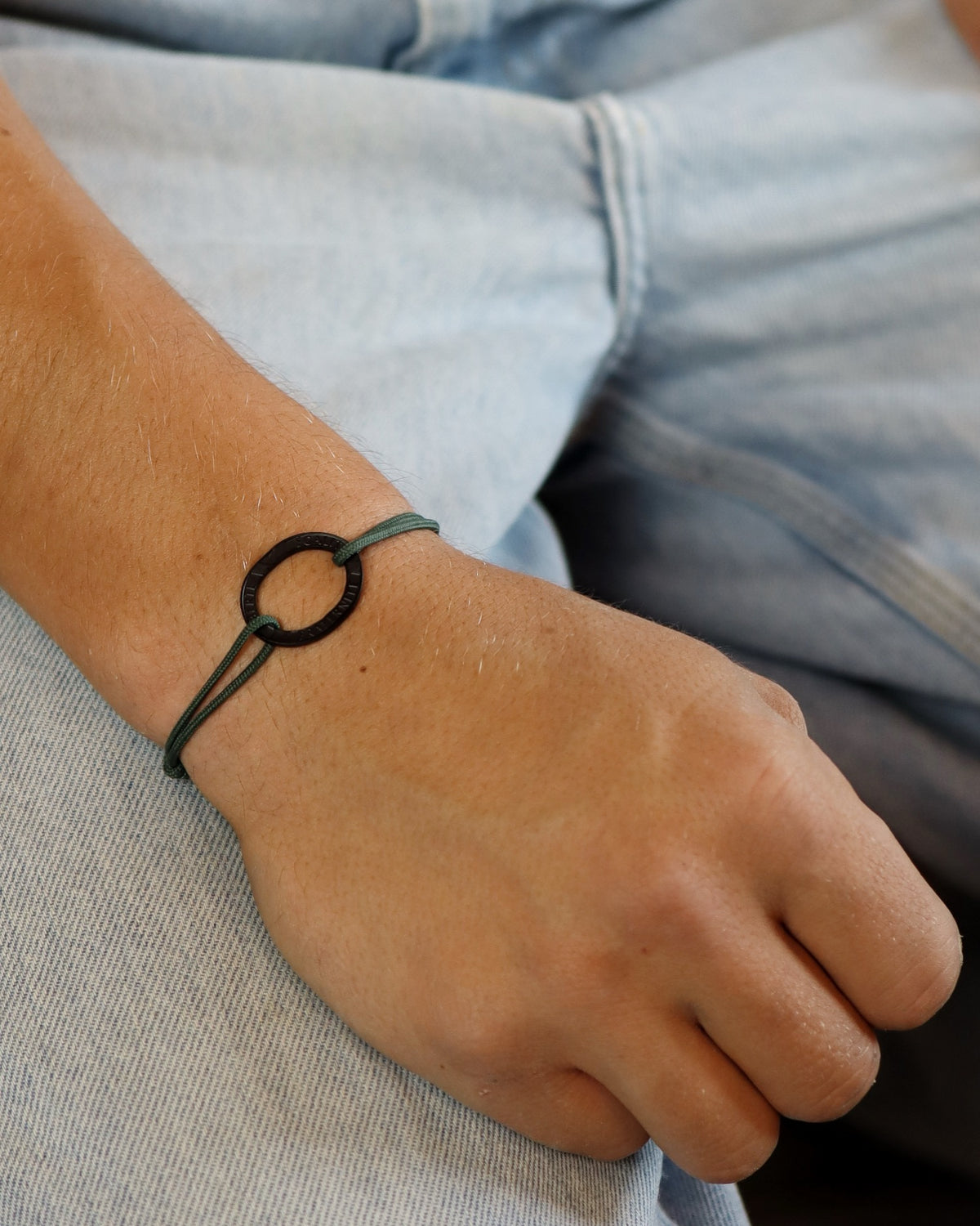Bracelet Bastille - 10 francs charbon - Kaki – vue 1 – Le Sou Français