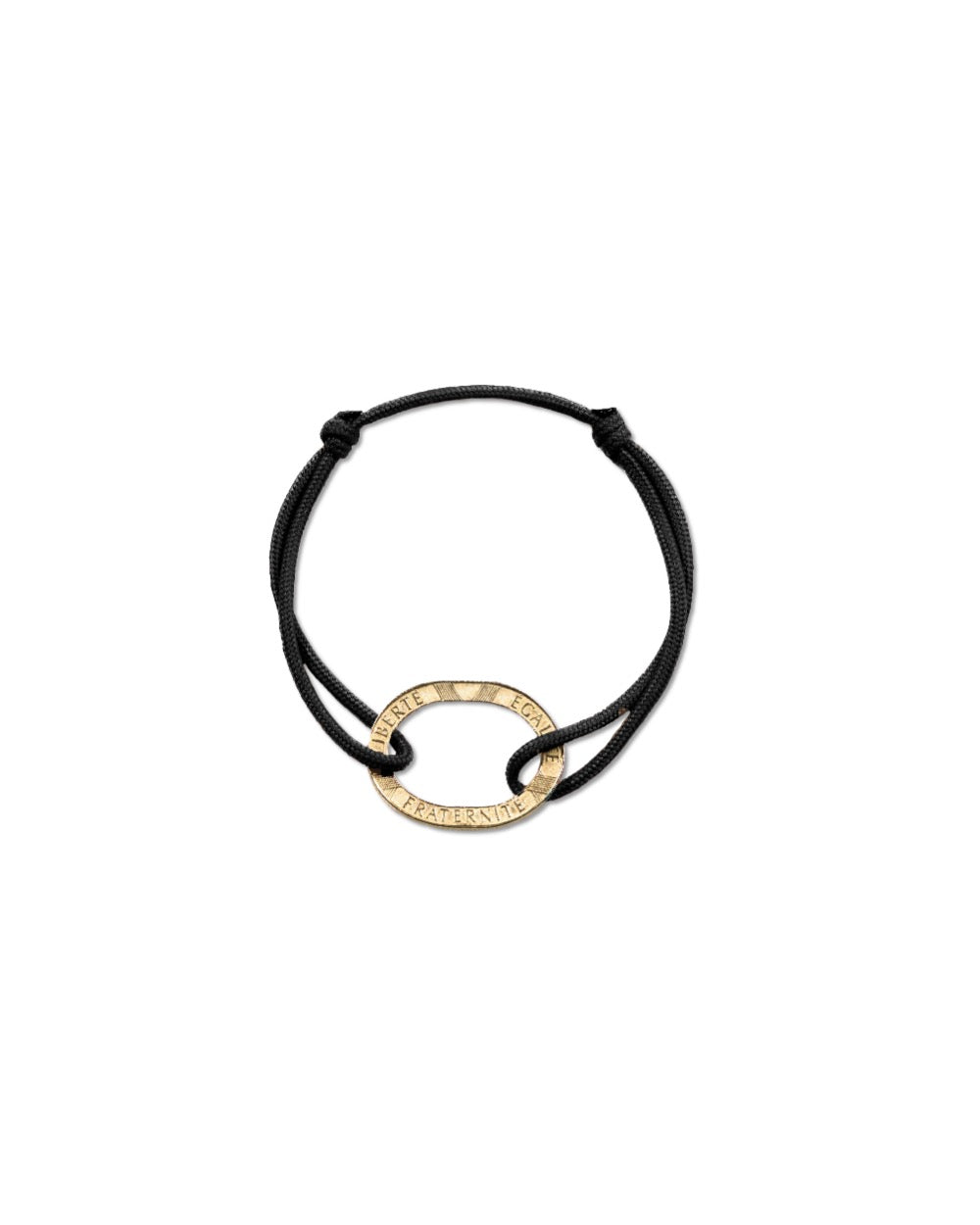Bracelet Bastille - 10 francs or - Noir – vue 2 – Le Sou Français