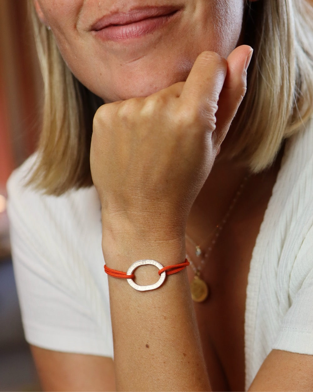 Bracelet Bastille - 10 francs or - Orange Vif – Le Sou Français