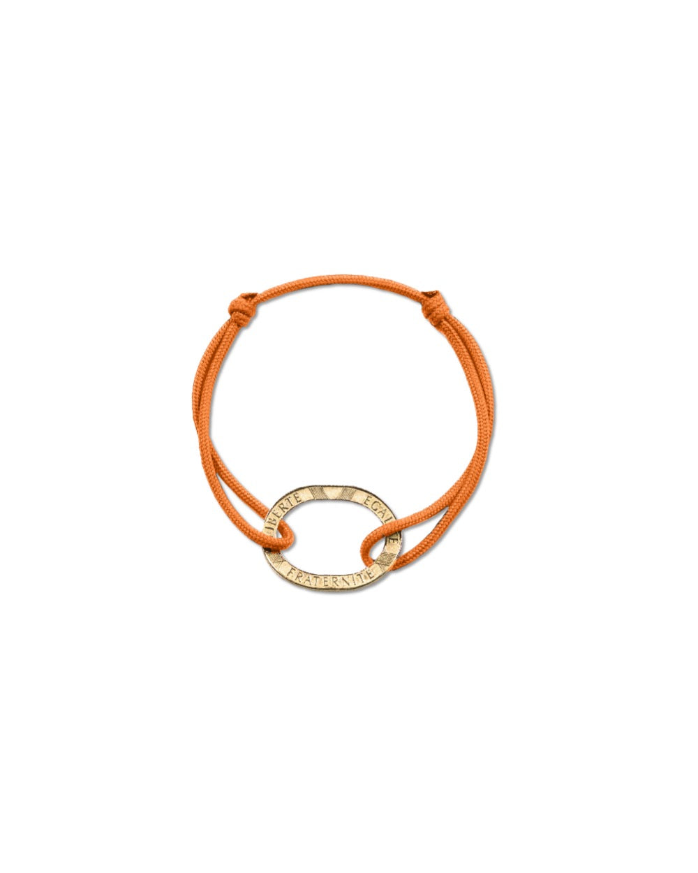 Bracelet Bastille - 10 francs or - Orange Vif – vue 2 – Le Sou Français